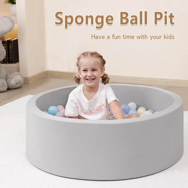 Angku Ball Pit for Toddlers - Thickened Cotton Playpen with 200 Ocean Balls - All - Gadgetry