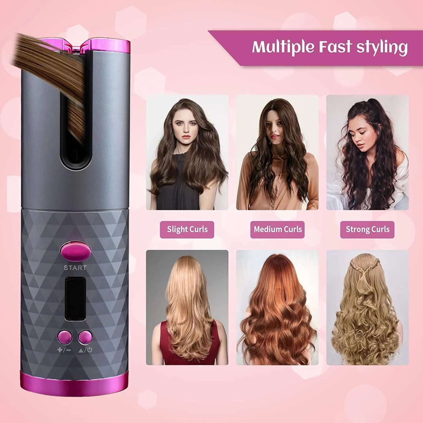 Automatic Cordless Hair Curler - All - Gadgetry