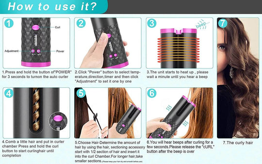 Automatic Cordless Hair Curler - All - Gadgetry
