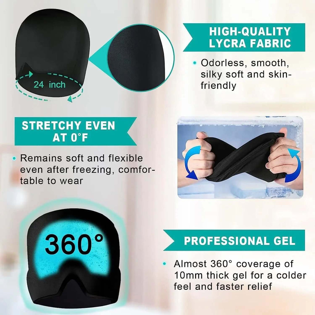 Cold Compress Eye Mask & Headband | Soothing Relief for Eyes & Head - All - Gadgetry