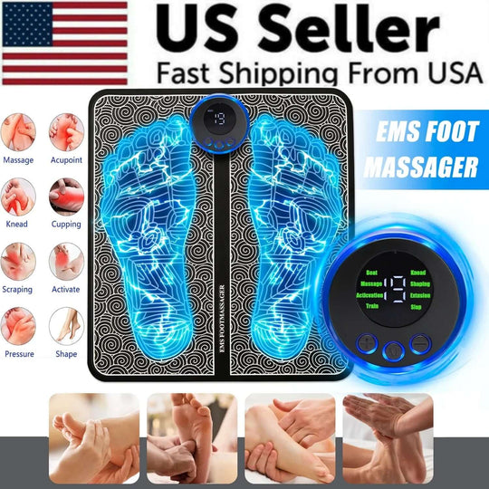 EMS Foot Massager Leg Electric Kneading Muscle Pain Relief Machine - All - Gadgetry