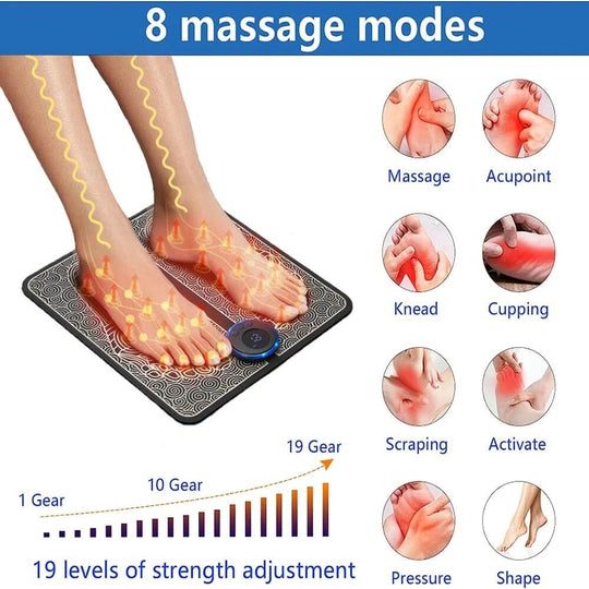 EMS Foot Massager Leg Electric Kneading Muscle Pain Relief Machine - All - Gadgetry