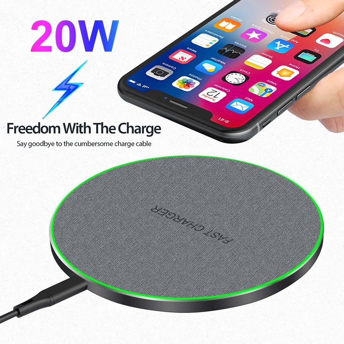 Fast Charge Wireless Charging Pad for Samsung, Google Pixel, LG, iPhone 14/13/12/11 Series - All - Gadgetry