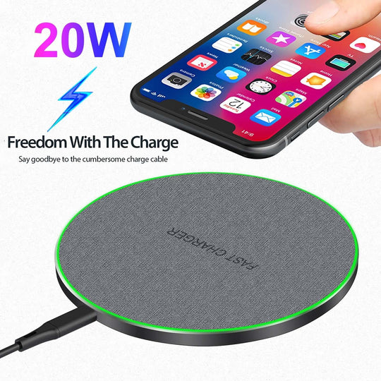 Fast Charge Wireless Charging Pad for Samsung, Google Pixel, LG, iPhone 14/13/12/11 Series - All - Gadgetry