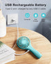 Mini Handheld Fan Battery Operated Small Personal Portable Speed Adjustable USB Rechargeable Fan Cute Design Powerful Eyelash Fan for Stylish Kids Girls Women Men Indoor Outdoor Travelling - All - Gadgetry