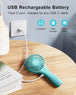 Mini Handheld Fan Battery Operated Small Personal Portable Speed Adjustable USB Rechargeable Fan Cute Design Powerful Eyelash Fan for Stylish Kids Girls Women Men Indoor Outdoor Travelling - All - Gadgetry
