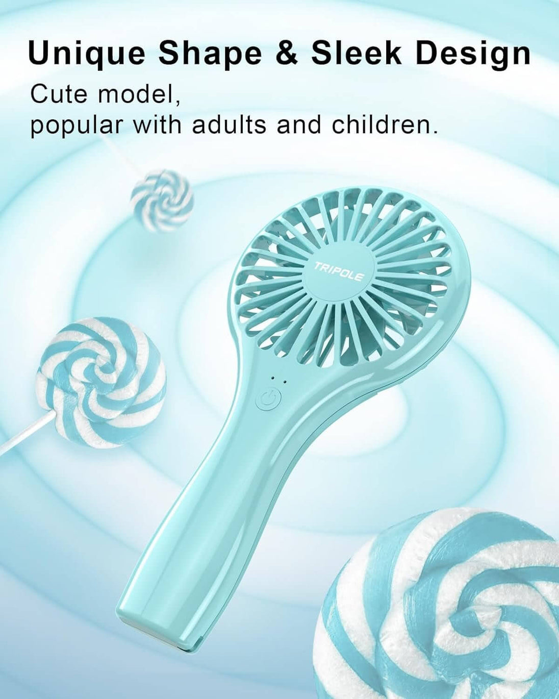 Mini Handheld Fan Battery Operated Small Personal Portable Speed Adjustable USB Rechargeable Fan Cute Design Powerful Eyelash Fan for Stylish Kids Girls Women Men Indoor Outdoor Travelling - All - Gadgetry