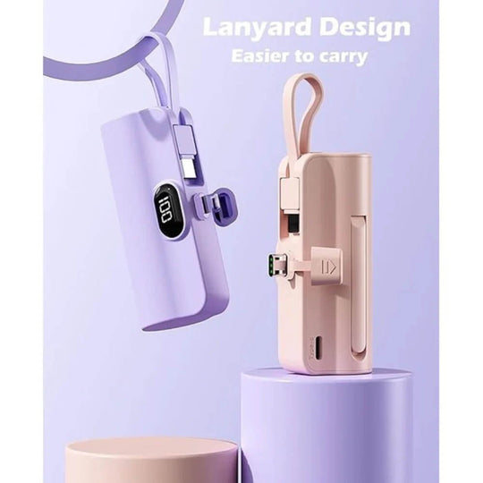 Mini Power Bank,Capsule Power Phone Charger 5500Mah,Portable Charger with Dual USB - C Ports for Iphone 15/15 Plus/15 Pro/15 Pro Max/Android Phone/Samsung/Moto/Lg Etc (Pink) - All - Gadgetry