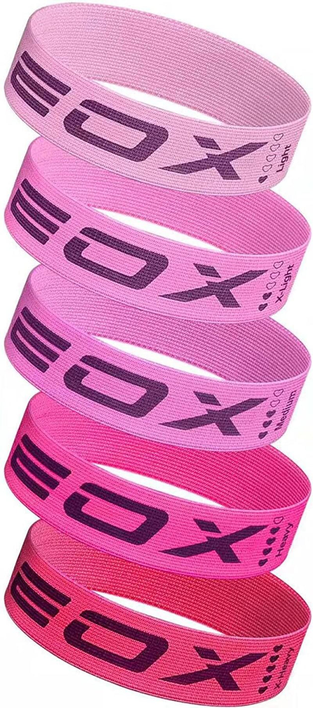 Non - Slip Fabric Exercise Resistance Bands - 5 Levels for Legs & Glutes - All - Gadgetry