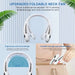 Portable Neck Fan 5000Mah Foldable Neck Fan LED Display, 3 Speeds Adjustable Folding Neck Fan USB Powered Hands Free Fan White - All - Gadgetry