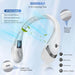 Portable Neck Fan 5000Mah Foldable Neck Fan LED Display, 3 Speeds Adjustable Folding Neck Fan USB Powered Hands Free Fan White - All - Gadgetry