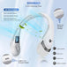 Portable Neck Fan 5000Mah Foldable Neck Fan LED Display, 3 Speeds Adjustable Folding Neck Fan USB Powered Hands Free Fan White - All - Gadgetry