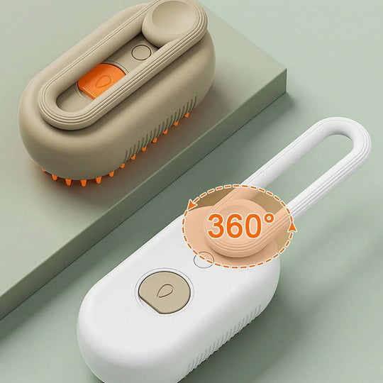 Self - Cleaning Steamy Pet Brush for Massage & Hair Removal - All - Gadgetry