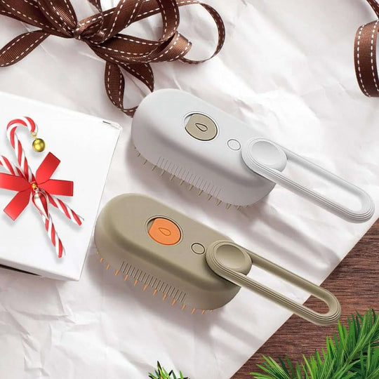 Self - Cleaning Steamy Pet Brush for Massage & Hair Removal - All - Gadgetry
