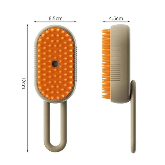 Self - Cleaning Steamy Pet Brush for Massage & Hair Removal - All - Gadgetry
