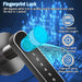 Smart Door Lock,Keyless Entry Door Lock with Handle,Fingerprint Door Lock with Tuya App,Smart Door Knob with Key for Home Bedroom - All - Gadgetry