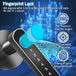 Smart Door Lock,Keyless Entry Door Lock with Handle,Fingerprint Door Lock with Tuya App,Smart Door Knob with Key for Home Bedroom - All - Gadgetry