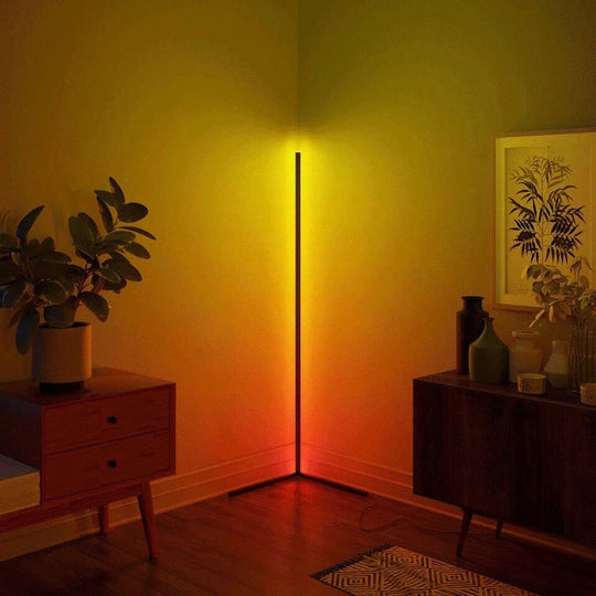 Smart RGB Dream Color Floor Lamp with Music Sync Modern 16 Million Color Changing Standing Mood Light with APP & Remote Control - All - Gadgetry