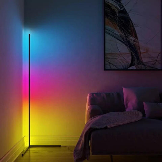 Smart RGB Dream Color Floor Lamp with Music Sync Modern 16 Million Color Changing Standing Mood Light with APP & Remote Control - All - Gadgetry
