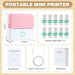 Thermal Mini Printer, Portable Inkless Sticker Maker, Bluetooth Printer for Phone, Wireless Label Printer with Tape, Free Cut Small Pocket Printer for Notes&Children DIY, Compatible with Ios&Android - All - Gadgetry