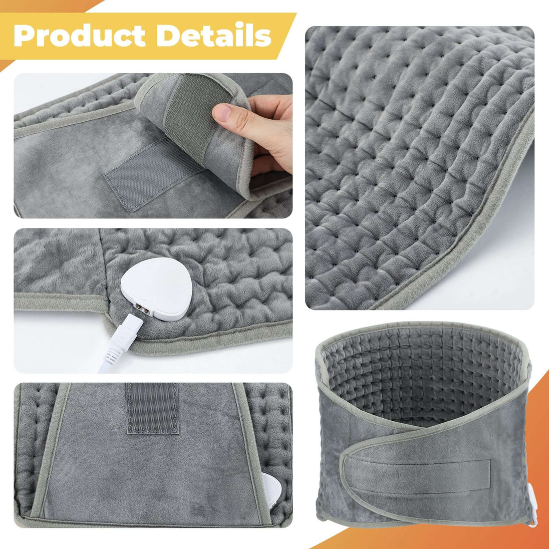 Washable Electric Heating Pad | Winter Warmer for Back & Abdomen - All - Gadgetry