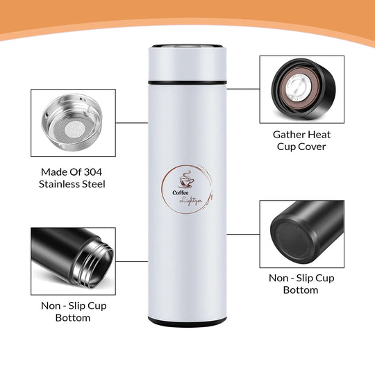 Water Bottle Tea Infuser Travel Mug with Smart LCD Touch - All - Gadgetry