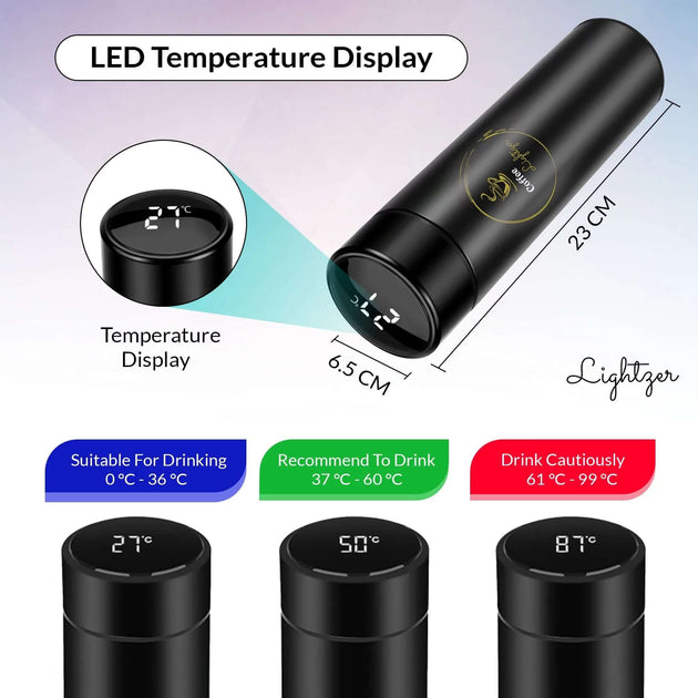 Water Bottle Tea Infuser Travel Mug with Smart LCD Touch - All - Gadgetry