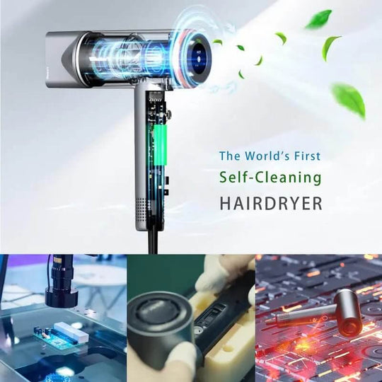 Whaler'S Professional High Speed Anion Hair Dryer - 110,000RPM, 23M/S Wind Speed, 300 Million Negative Ions, 8 Layers of Noise Damping Technology - Ideal for Home, Travel, and Gift - All - Gadgetry
