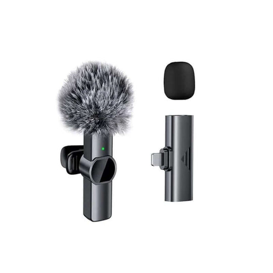 "Wireless Mini Lavalier Microphone for iPhone & Type C - Perfect for Live Interviews and Gaming!" - All - Gadgetry