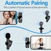 "Wireless Mini Lavalier Microphone for iPhone & Type C - Perfect for Live Interviews and Gaming!" - All - Gadgetry