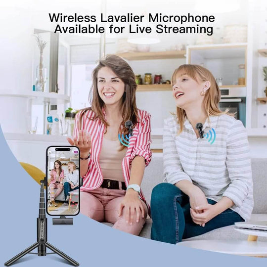 "Wireless Mini Lavalier Microphone for iPhone & Type C - Perfect for Live Interviews and Gaming!" - All - Gadgetry