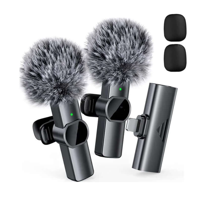 "Wireless Mini Lavalier Microphone for iPhone & Type C - Perfect for Live Interviews and Gaming!" - All - Gadgetry