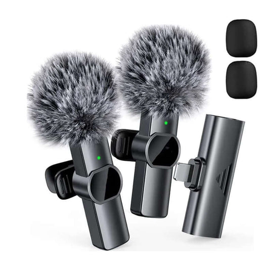 "Wireless Mini Lavalier Microphone for iPhone & Type C - Perfect for Live Interviews and Gaming!" - All - Gadgetry
