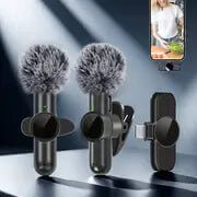 "Wireless Mini Lavalier Microphone for iPhone & Type C - Perfect for Live Interviews and Gaming!" - All - Gadgetry
