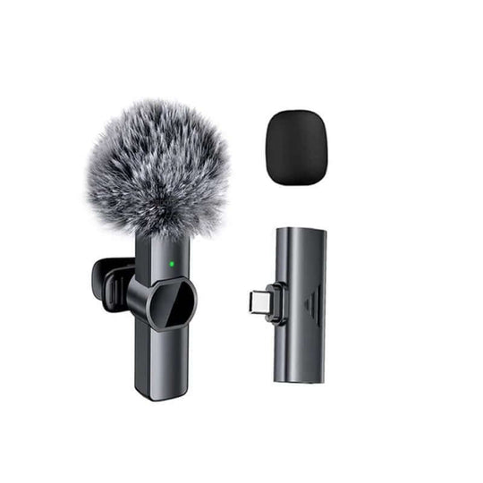 "Wireless Mini Lavalier Microphone for iPhone & Type C - Perfect for Live Interviews and Gaming!" - All - Gadgetry