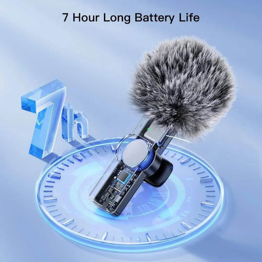"Wireless Mini Lavalier Microphone for iPhone & Type C - Perfect for Live Interviews and Gaming!" - All - Gadgetry