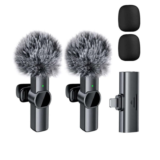 "Wireless Mini Lavalier Microphone for iPhone & Type C - Perfect for Live Interviews and Gaming!" - All - Gadgetry